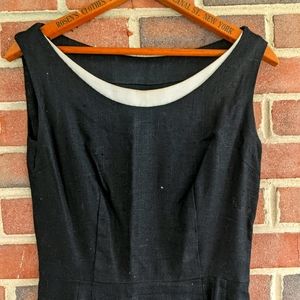 Black linen dress